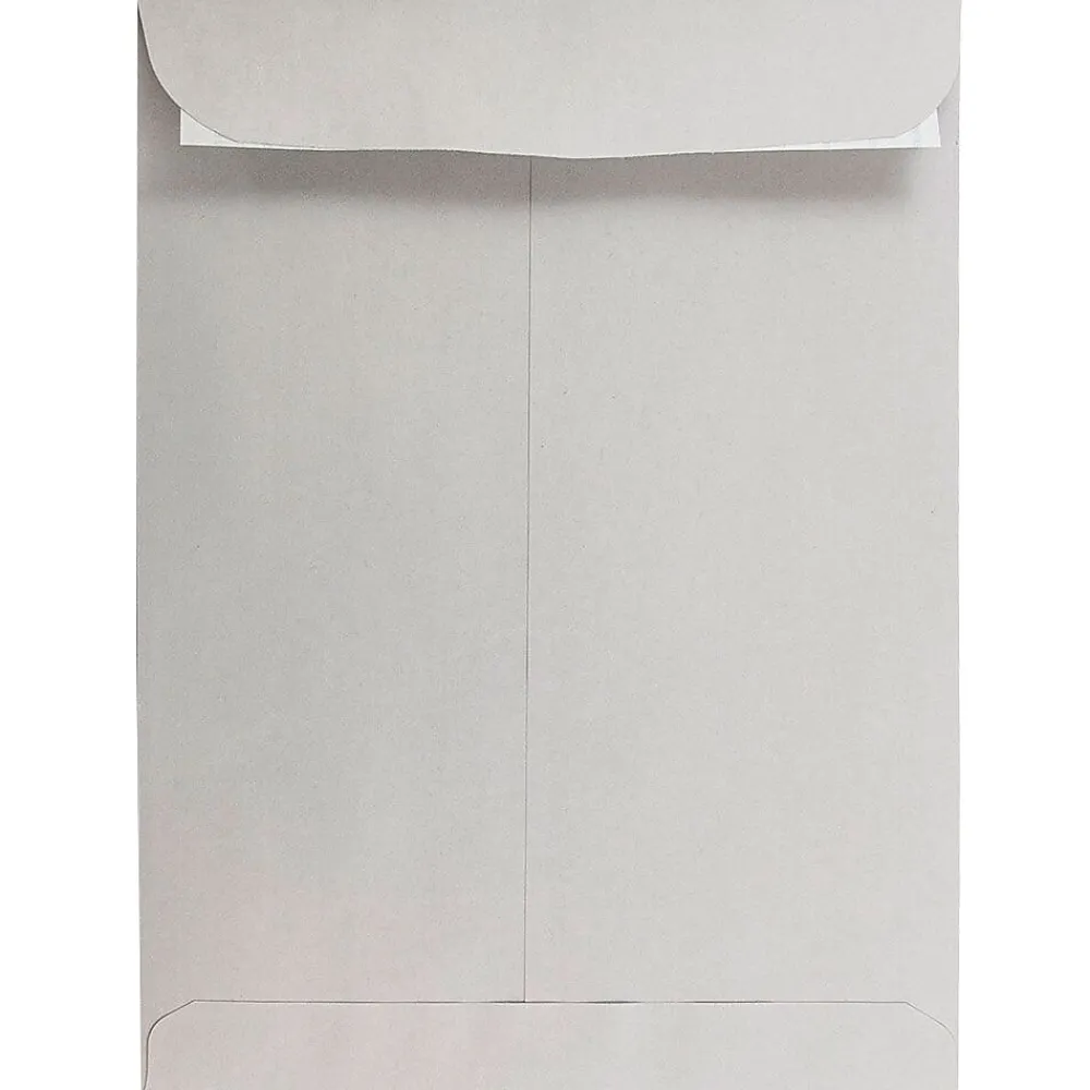 New JAM Paper 9 x 12 Open End Catalog Envelopes with Peel and Seal Closure, Light Grey, Bulk 1000/Carton (12931115B)