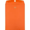JAM Paper 10 x 13 Open End Catalog Colored Envelopes with Clasp Closure, Orange Recycled, 25/Pack (913745a)