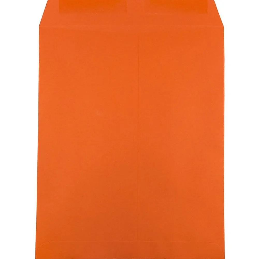 Best JAM Paper 10 x 13 Open End Catalog Colored Envelopes, Orange Recycled, 50/Pack (87766i)