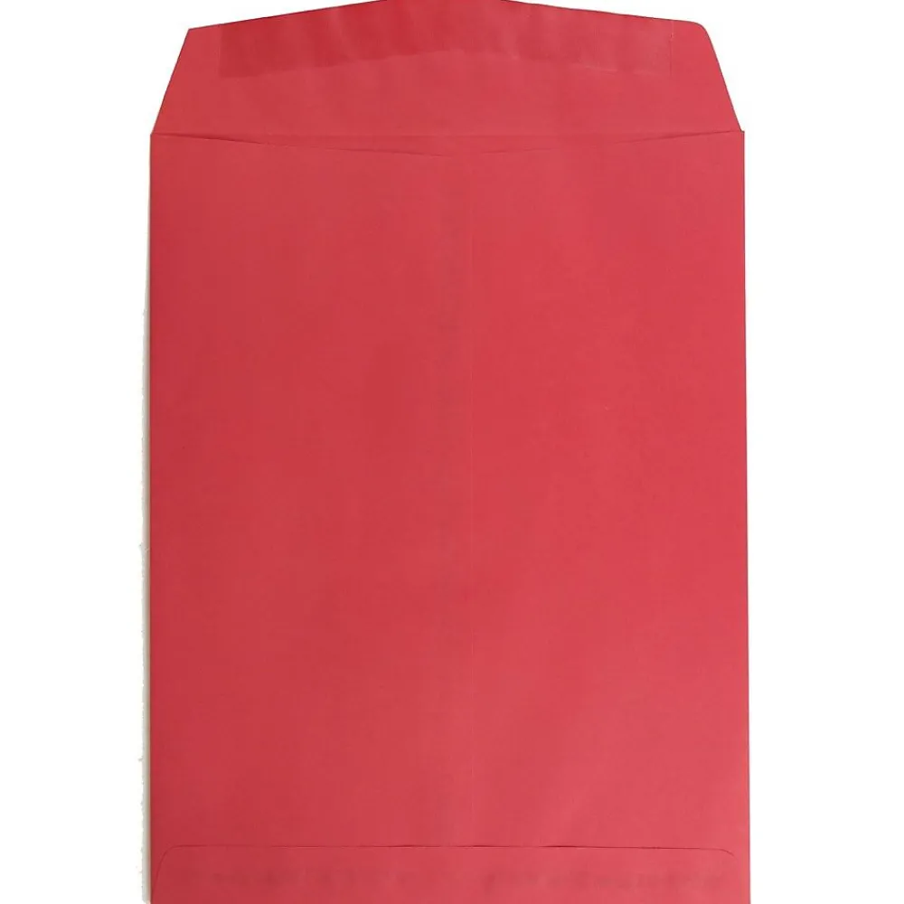 JAM Paper 10 x 13 Open End Catalog Colored Envelopes, Red Recycled, 50/Pack (v0128192i)