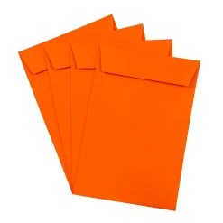 Best JAM Paper 6 x 9 Open End Catalog Colored Envelopes, Orange Recycled, 50/Pack (88129i)