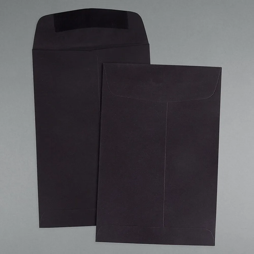 Sale JAM Paper 6 x 9 Open End Catalog Envelopes, Black, 50/Pack (88095i)