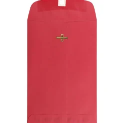 JAM Paper 6 x 9 Open End Catalog Colored Envelopes with Clasp Closure, Red Recycled, 100/Pack (87881)