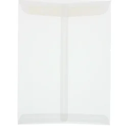 JAM Paper 9 x 12 Open End Catalog Translucent Vellum Envelopes, Clear, 100/Pack (2851376)