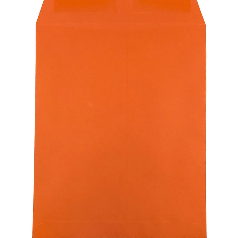 Sale JAM Paper 10 x 13 Open End Catalog Colored Envelopes, Orange Recycled, 100/Pack (87766)