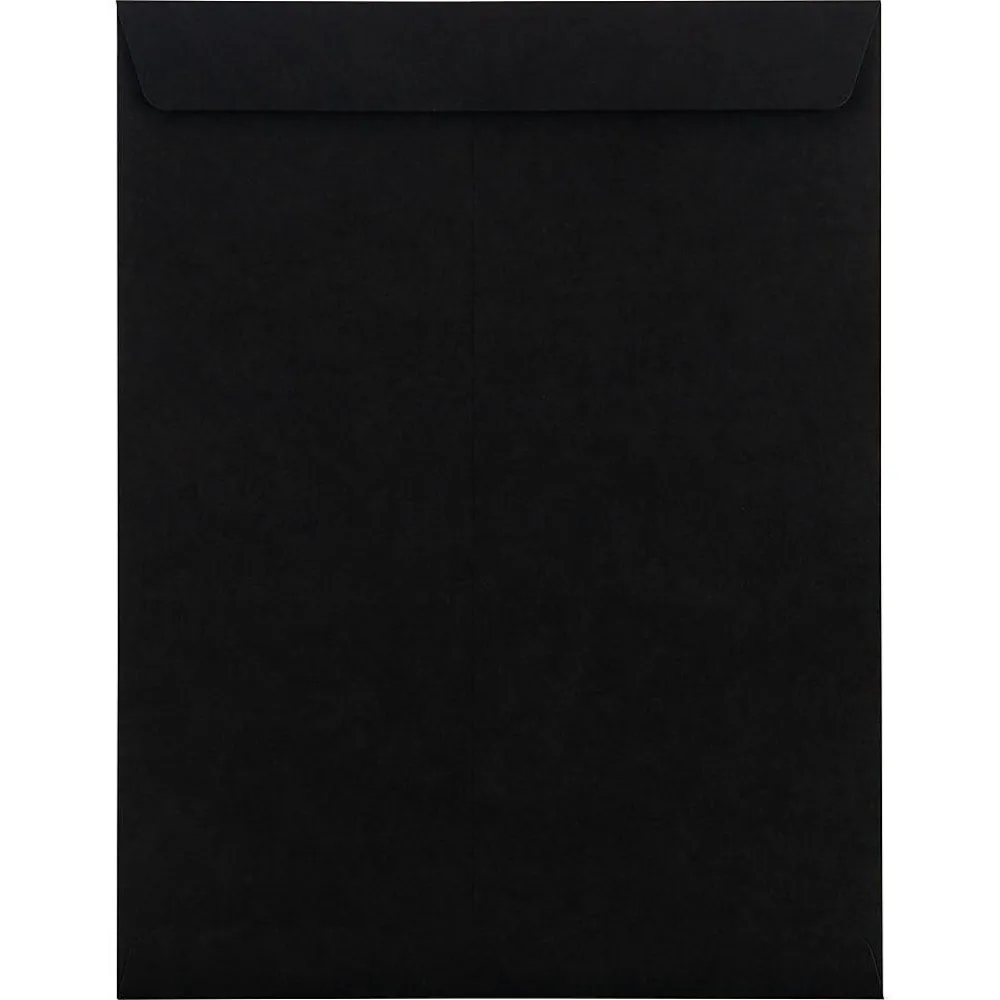 New JAM Paper 10 x 13 Open End Catalog Envelopes, Black, 100/Pack (87733)