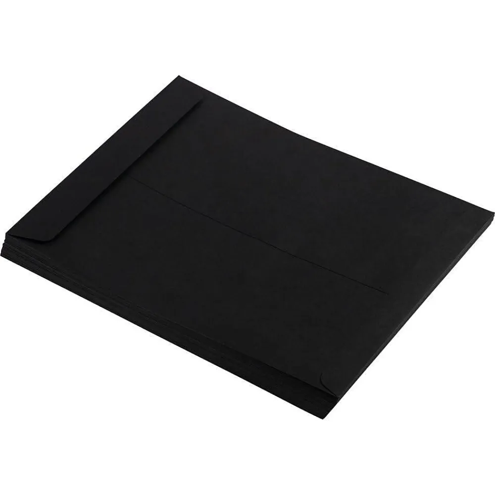 New JAM Paper 10 x 13 Open End Catalog Envelopes, Black, 100/Pack (87733)
