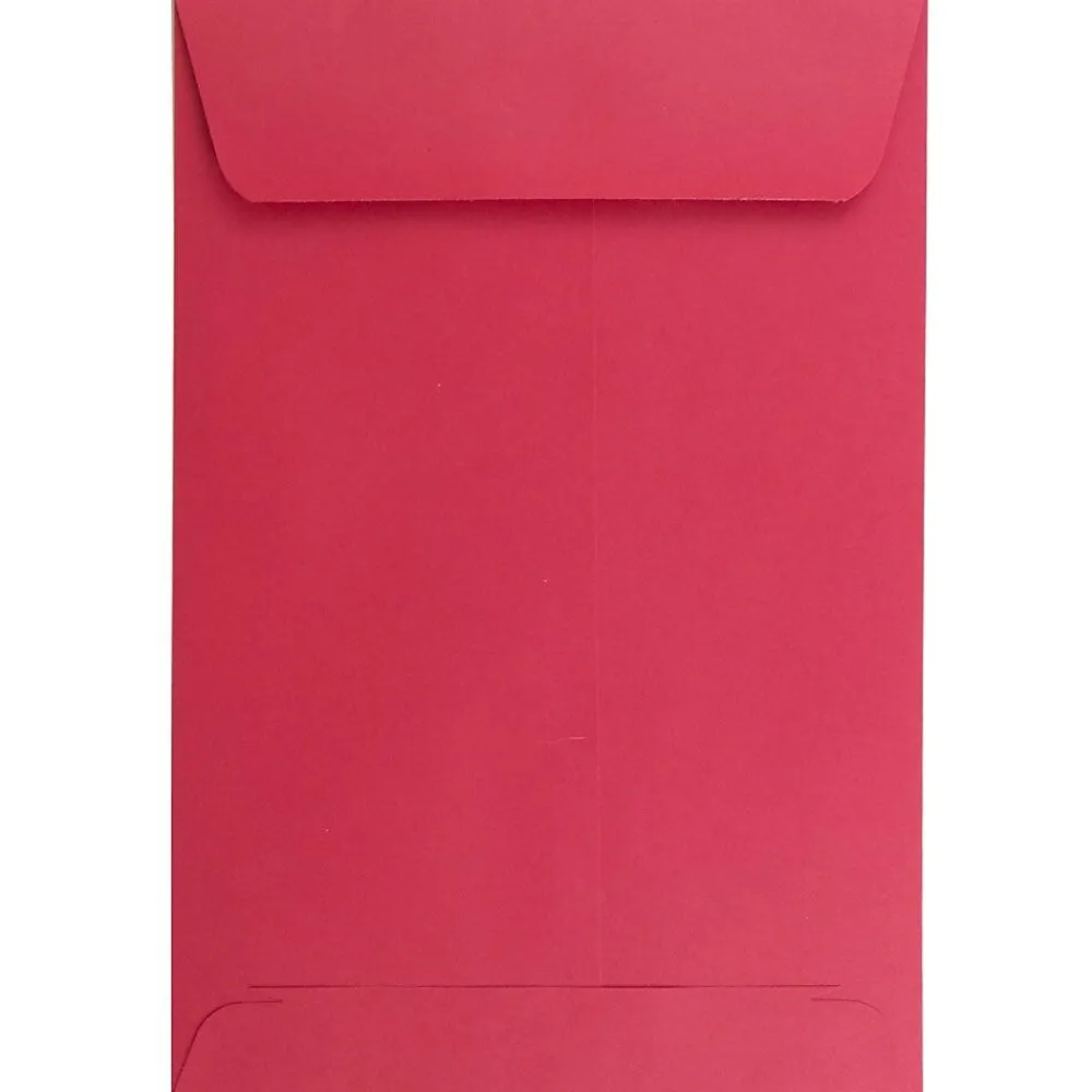 Clearance JAM Paper 6 x 9 Open End Catalog Colored Envelopes, Red Recycled, 25/Pack (v0128139a)