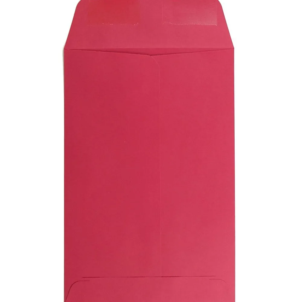 Clearance JAM Paper 6 x 9 Open End Catalog Colored Envelopes, Red Recycled, 25/Pack (v0128139a)