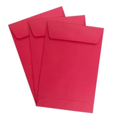 Clearance JAM Paper 6 x 9 Open End Catalog Colored Envelopes, Red Recycled, 25/Pack (v0128139a)