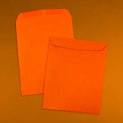 Discount JAM Paper 9 x 12 Open End Catalog Colored Envelopes, Orange Recycled, 100/Pack (80410)