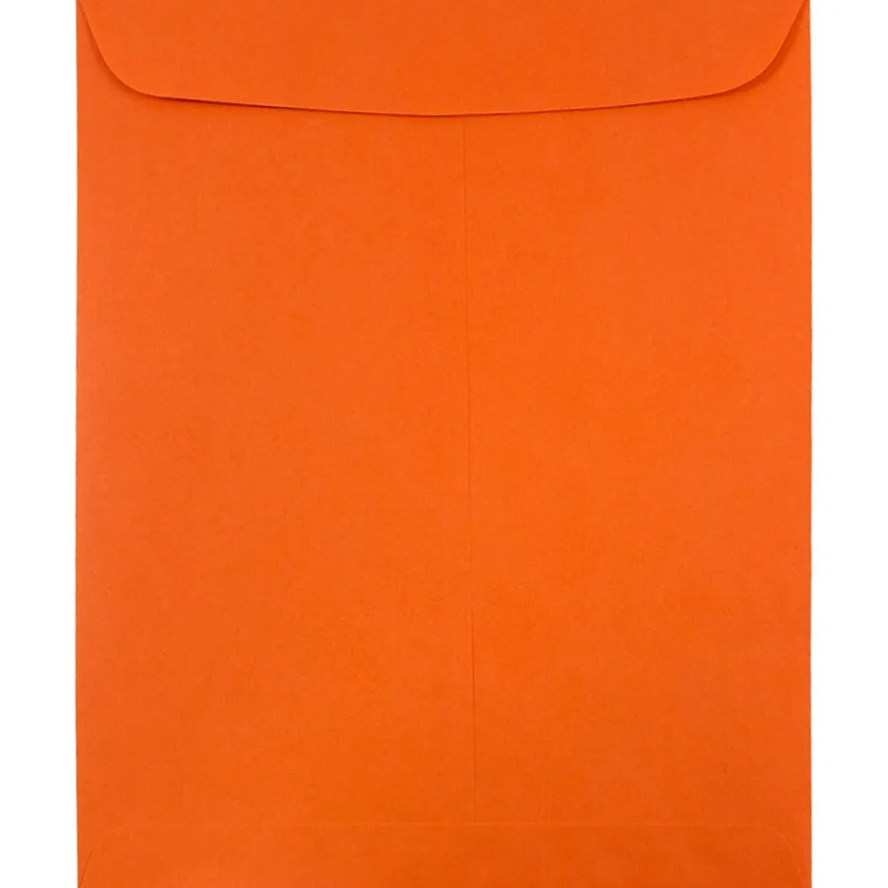 New JAM Paper 9" x 12" Open End Catalog Colored Envelopes, Orange Recycled, 10/Pack (80410B)