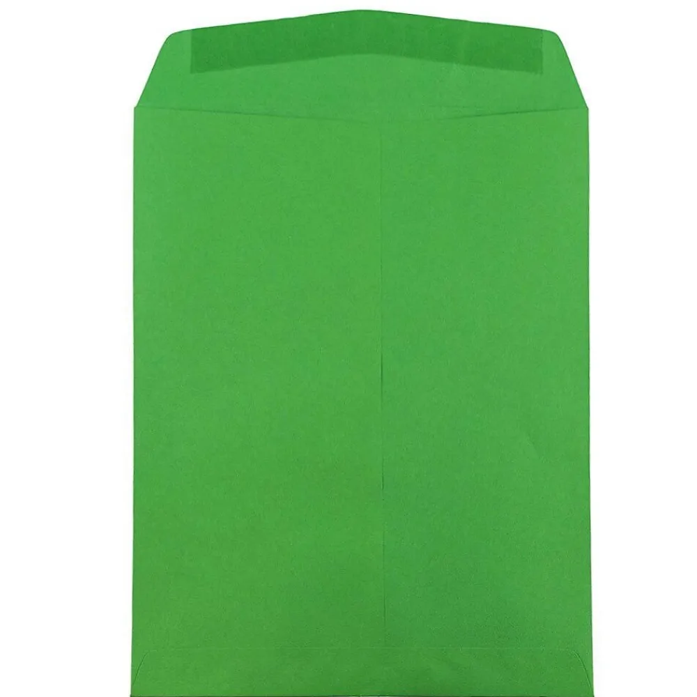 New JAM Paper 9" x 12" Open End Catalog Colored Envelopes, Green Recycled, 10/Pack (80402B)