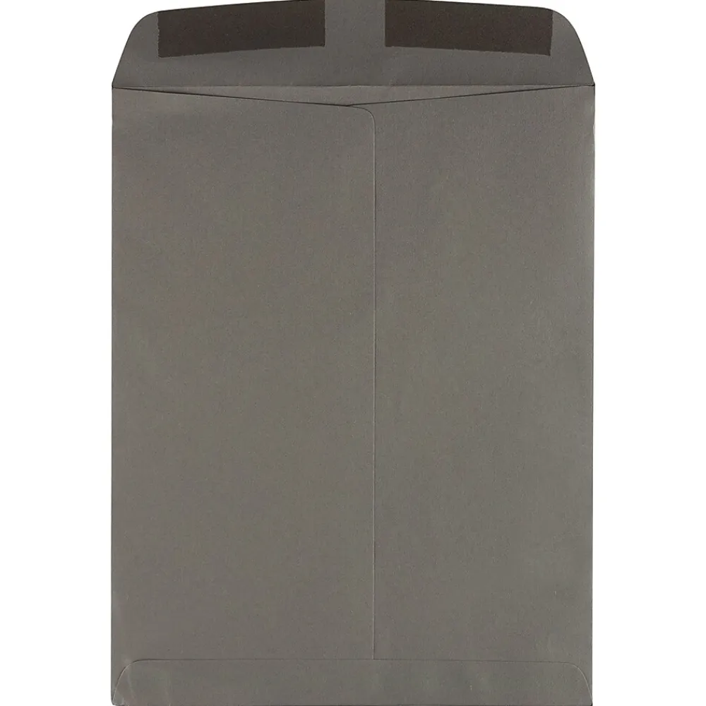 JAM Paper 10" x 13" Open End Catalog Envelopes, Dark Grey, 10/Pack (21285784B)