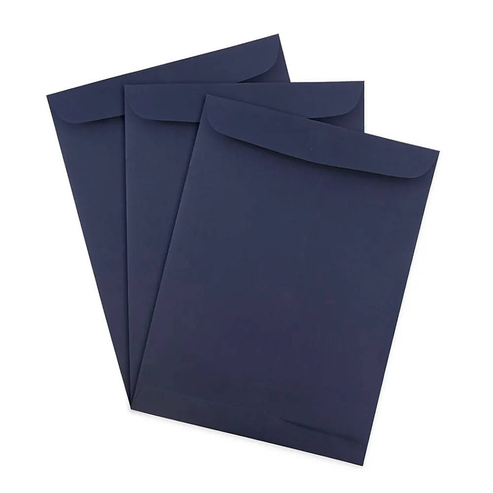 Hot JAM Paper 9" x 12" Open End Catalog Envelopes, Navy Blue, 10/Pack (51287431C)