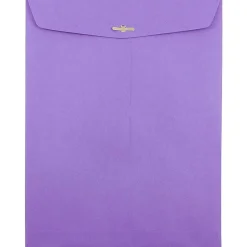 Discount JAM Paper 10" x 13" Open End Catalog Colored Envelopes with Clasp Closure, Violet Purple Recycled, 10/Pack (V0128182B)