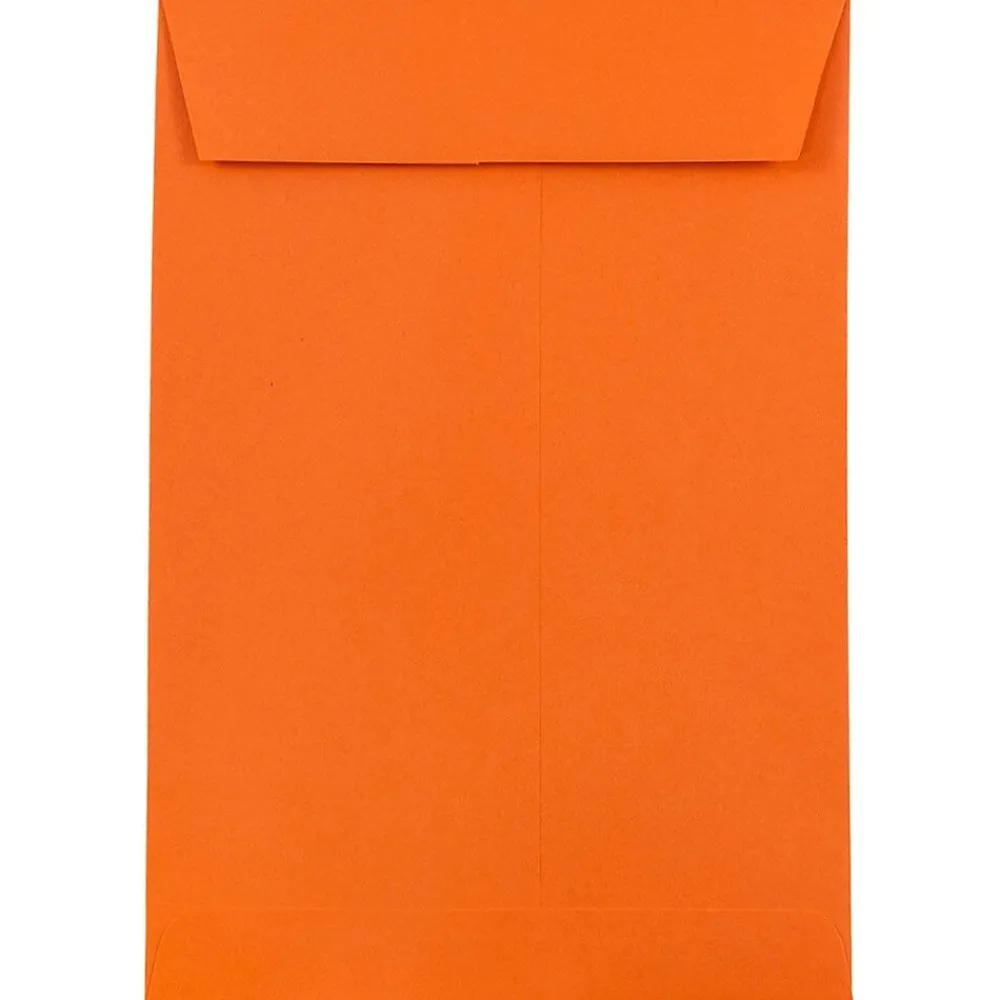 Clearance JAM Paper 6" x 9" Open End Catalog Colored Envelopes, Orange Recycled, 10/Pack (88129B)