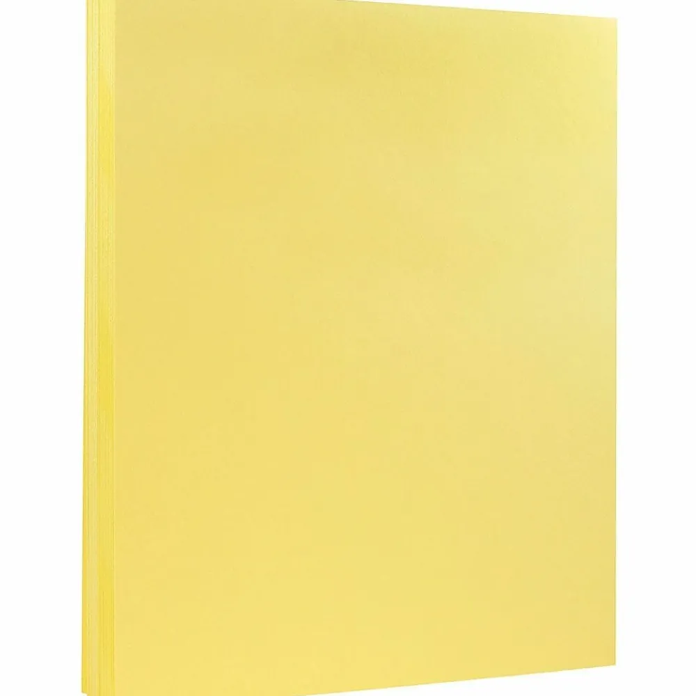 Card Stock*JAM Paper 8.5" x 11" Vellum Bristol Cardstock, 67lb, Canary Yellow, 100/pack (169822G)