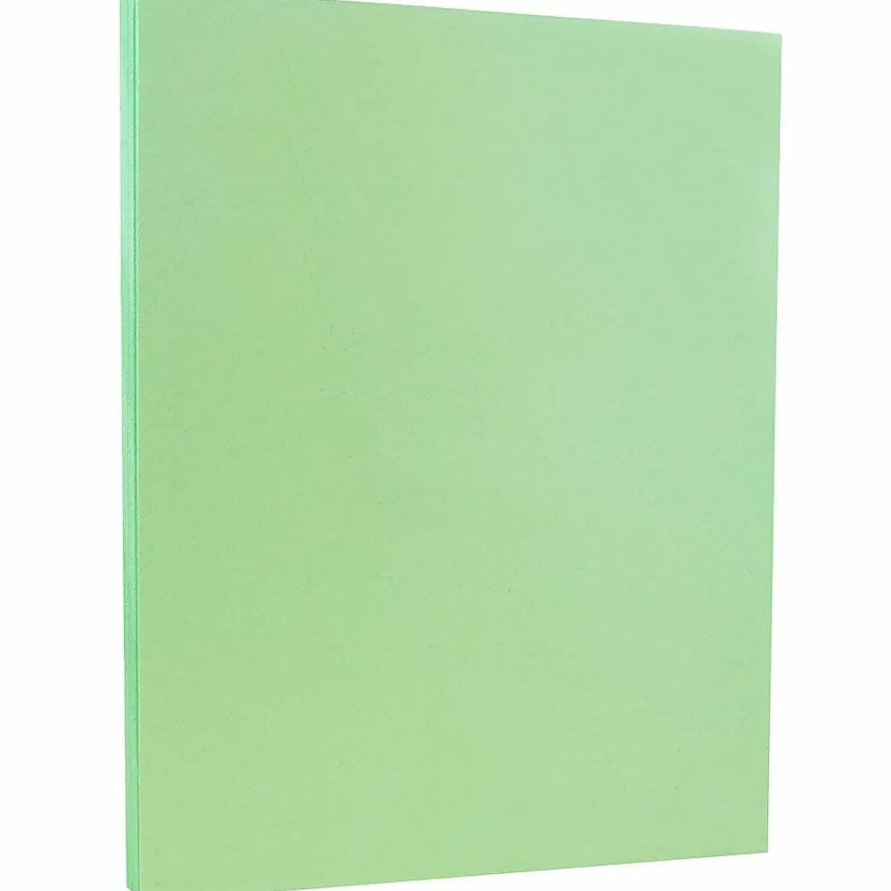 Card Stock*JAM Paper 8.5" x 11" Vellum Bristol Cardstock, 67lb, Green, 100/pack (169826G)