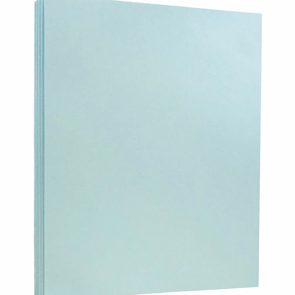 Card Stock*JAM Paper 8.5" x 11" Vellum Bristol Cardstock, 110lb, Blue, 100/pack (216916789G)