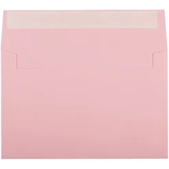 Best JAM Paper A9 Colored Invitation Envelopes with Peel & Seal Closure, 5 3/4" x 8 3/4", Light Pink, 100/Pack