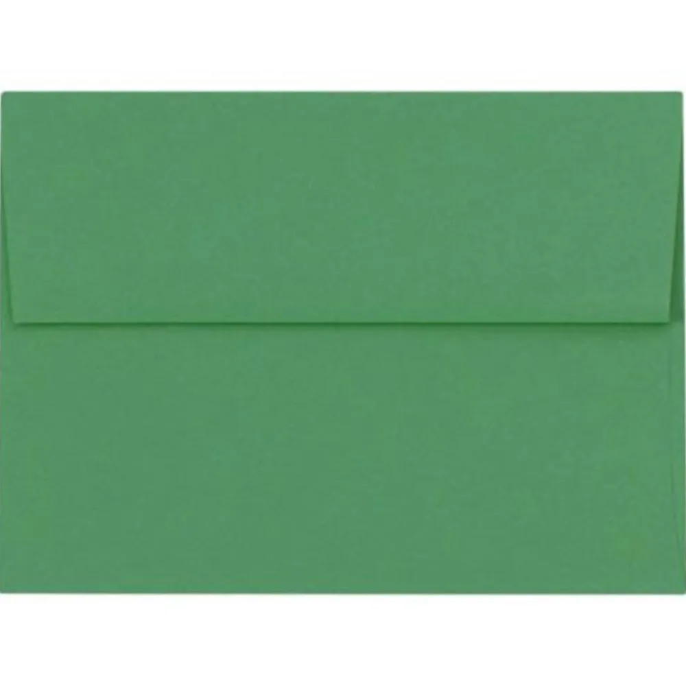 Hot JAM Paper A4 Self Seal Invitation Envelopes, 4 1/4" x 6 1/4", Holiday Green, 250/Pack (4872-L17-250)