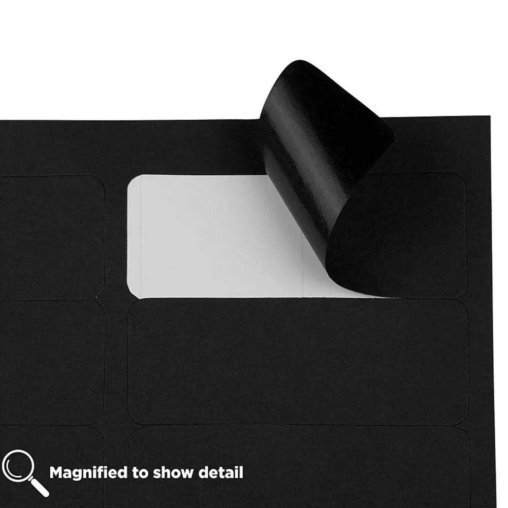Sale JAM Paper Address Labels, 1" x 2 5/8", , 30 Labels/Sheet, 4 Sheets/Pack (302228592) Black