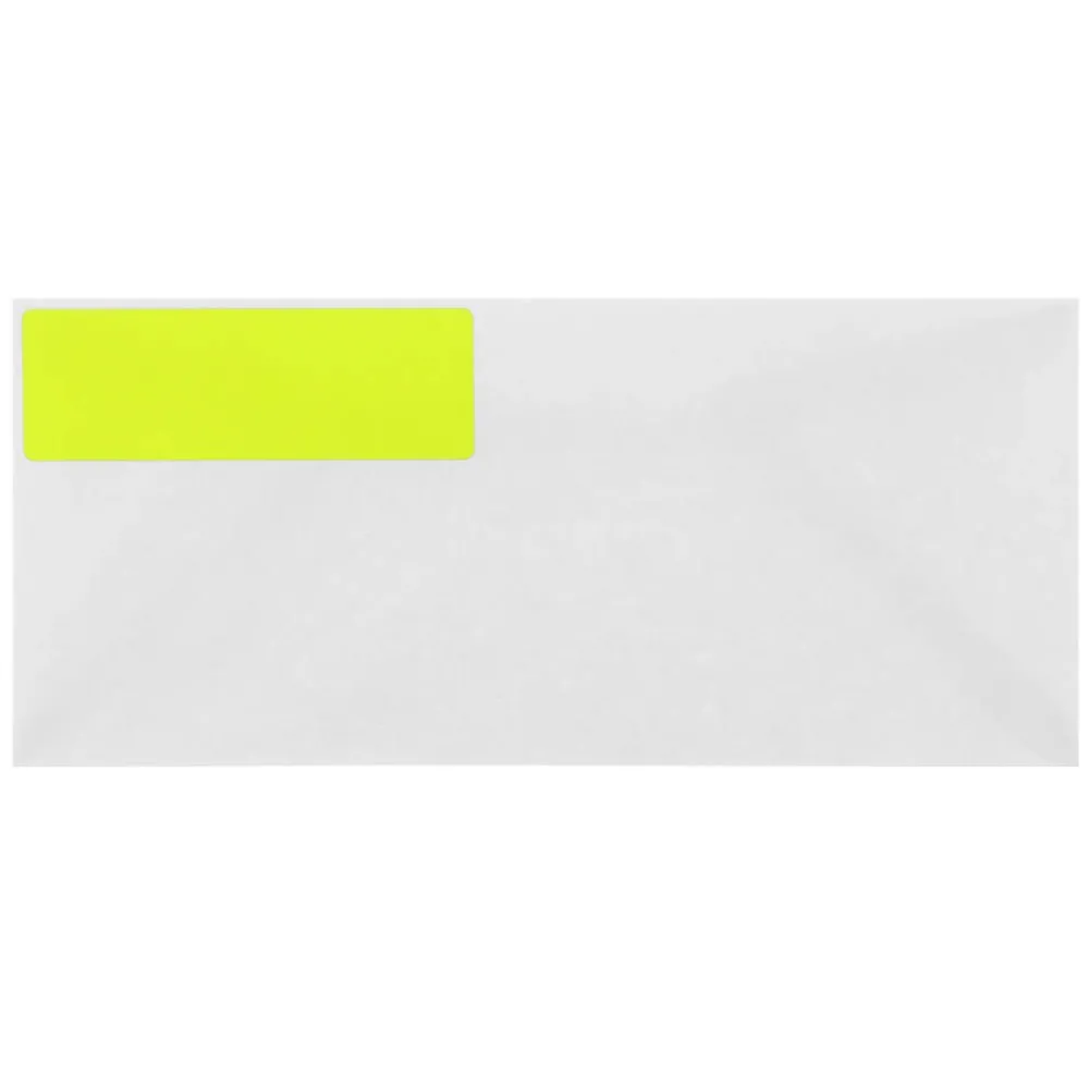 Discount JAM Paper Address Labels, 1 1/3" x 4", Neon , 14 Labels/Sheet, 9 Sheets/Pack (359329614) Yellow