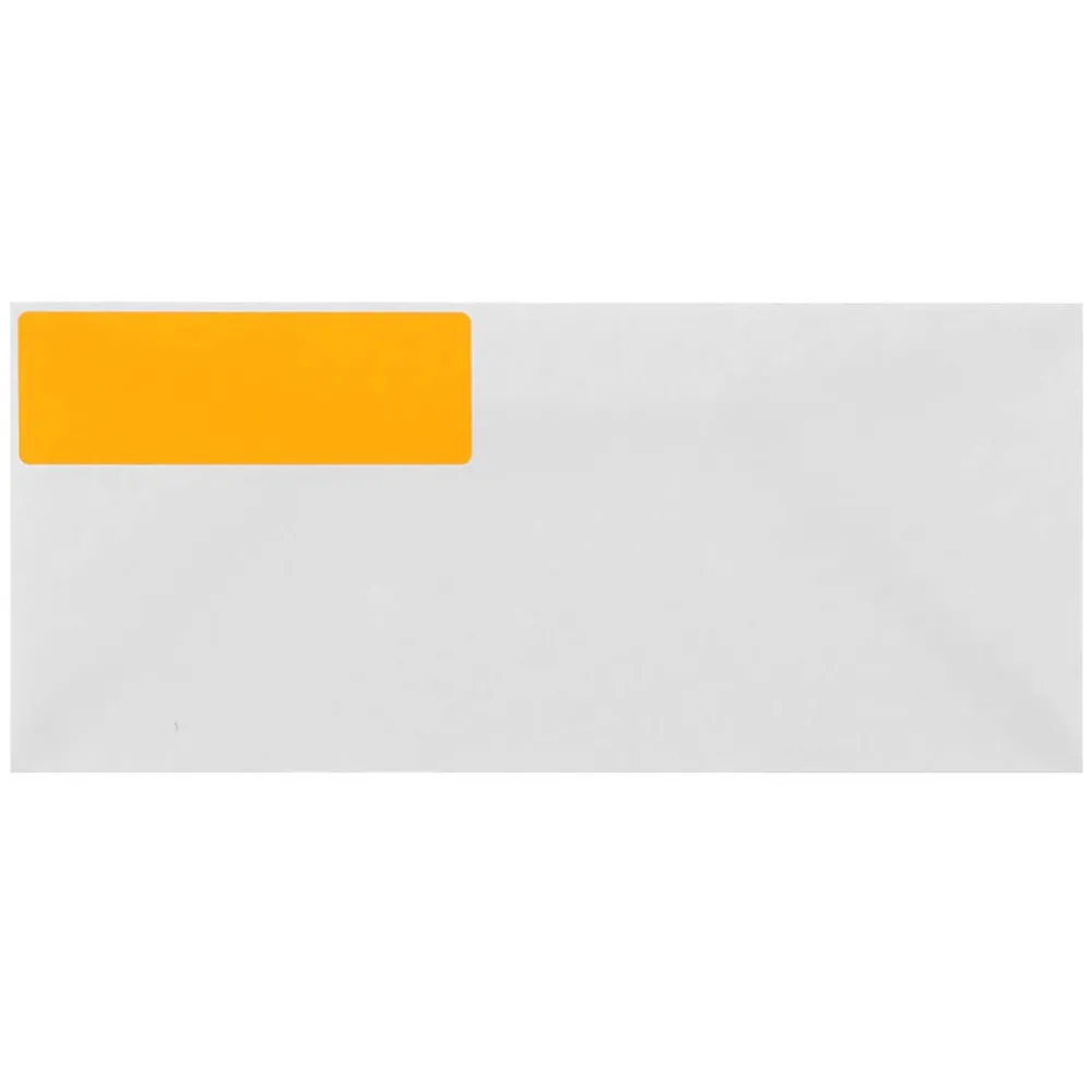 New JAM Paper Address Labels, 1 1/3" x 4", , 14 Labels/Sheet, 9 Sheets/Pack (359329611) Neon Orange