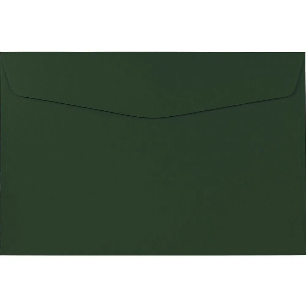 JAM Paper Booklet Envelope, 6" x 9", Dark Green, 50/Pack (263917092I)