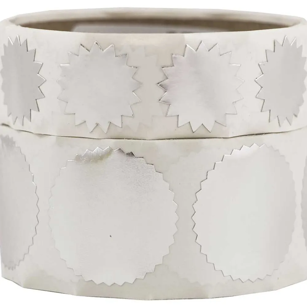 Sale JAM Paper Circle Round Label Wafer Seals with Serrated Edges, Small (3/4 Inch) & Large (1.5 Inch), Silver, 200/Pack (22623934)