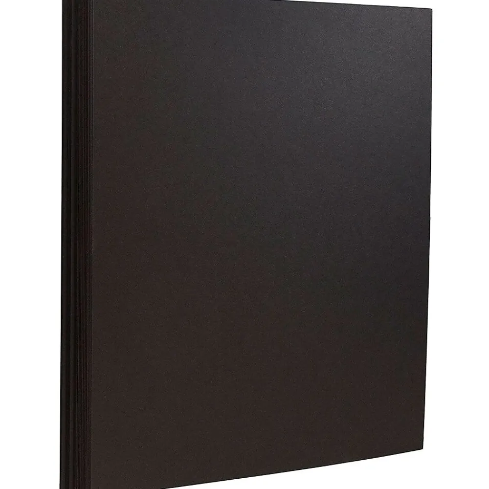 Card Stock*JAM Paper Extra Heavyweight 130 lb. Cardstock Paper, 8.5" x 11", Black, 25 Sheets/Pack (296731638)
