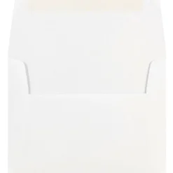 Sale JAM Paper Gummed A7 Invitation Envelopes, 7 1/4" x 5 1/4", Regular White, 100/Pack (73767C)