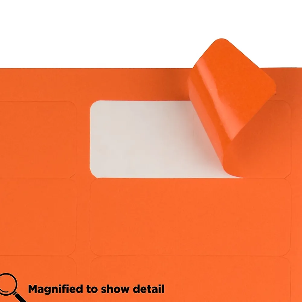 Clearance JAM Paper Laser/Inkjet Mailing Address Label, 1" x 2 5/8", , 30 Labels/Sheet, 4 Sheets/Pack (302725782) Orange