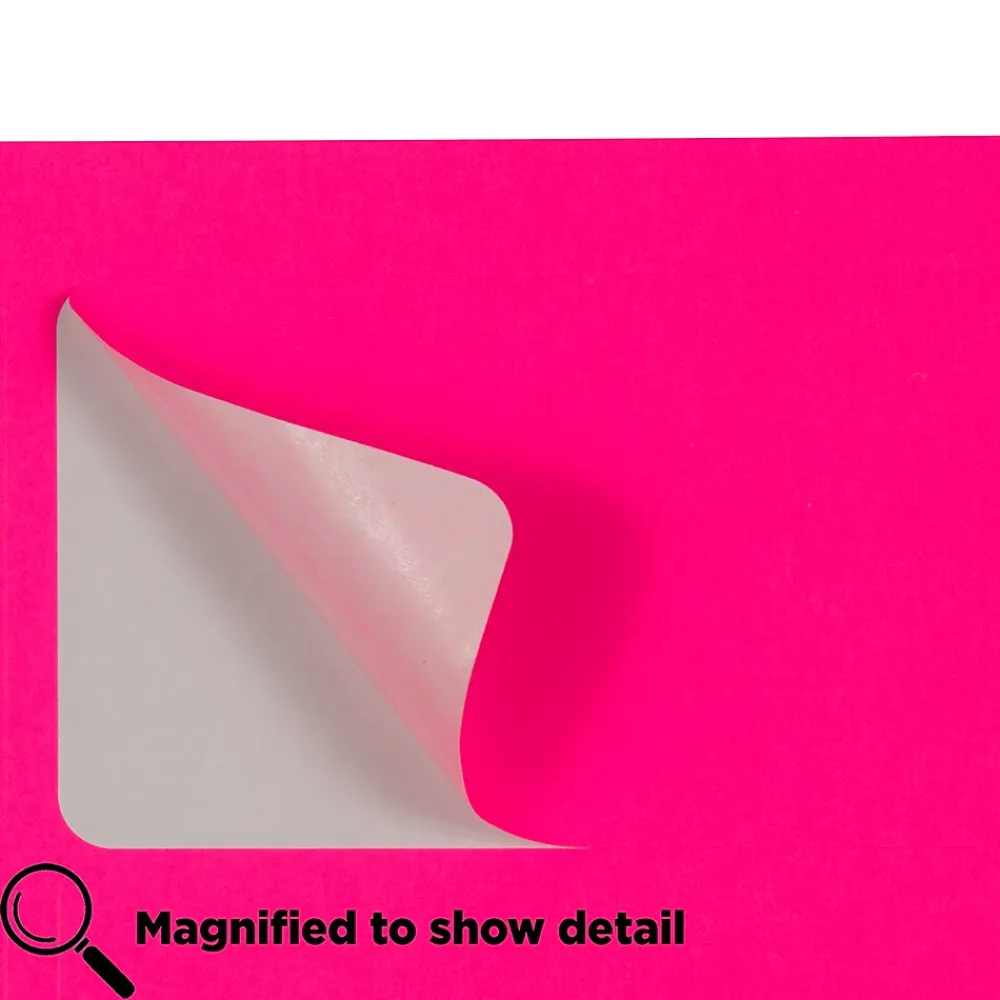 Sale JAM Paper Laser/Inkjet Shipping Labels, 2" x 4", , 10 Labels/Sheet, 12 Sheets/Pack (354328023) Neon Pink