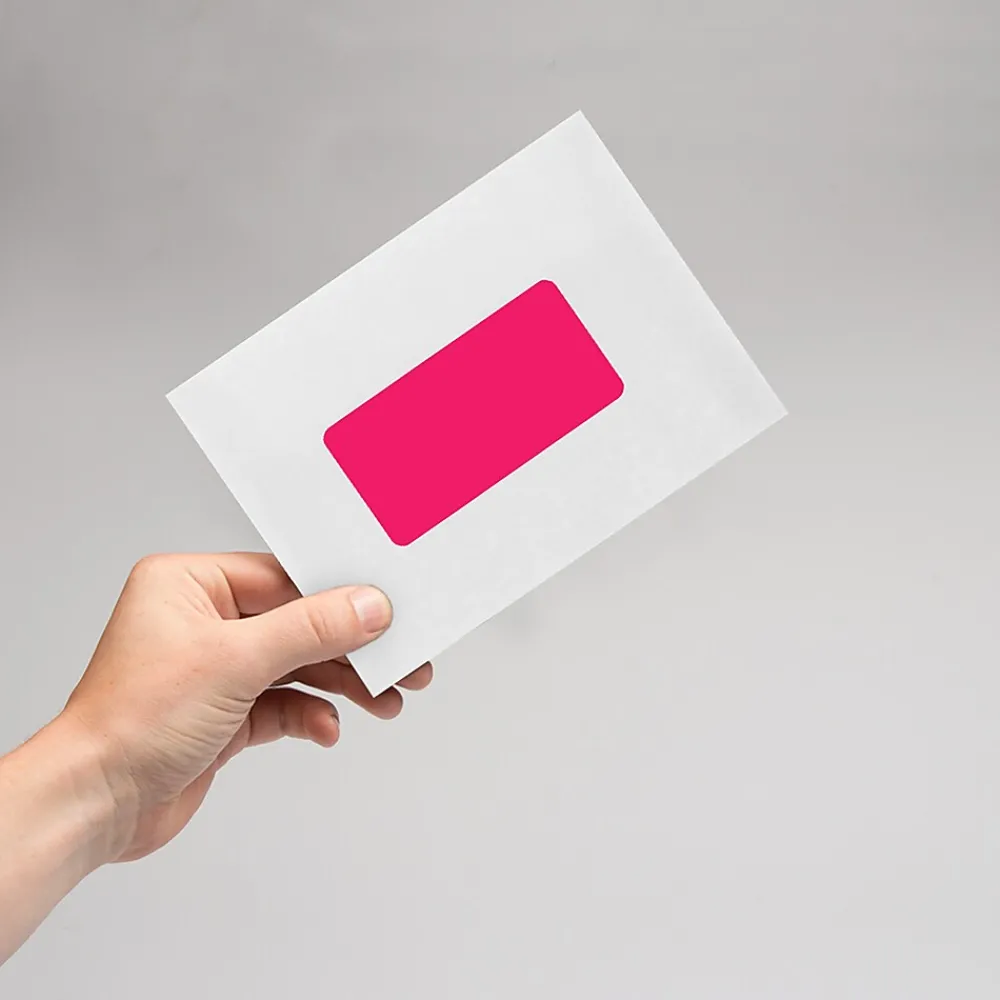 Sale JAM Paper Laser/Inkjet Shipping Labels, 2" x 4", , 10 Labels/Sheet, 12 Sheets/Pack (354328023) Neon Pink