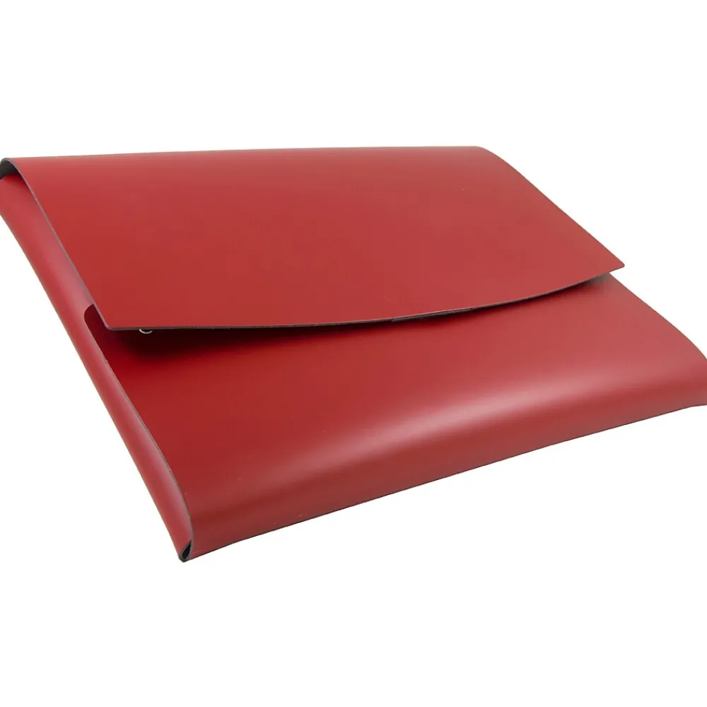 Leather Portfolio Case with Snap Closure, Red, 12/Carton (2233317453B)<JAM Paper Best