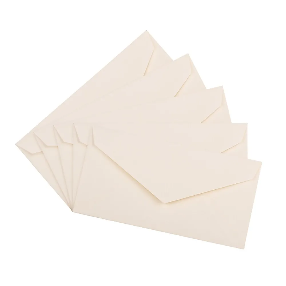 Discount JAM Paper Monarch Open End #7 Invitation Envelope, 3 7/8" x 7 1/2", Natural White, 50/Pack (3197090I)