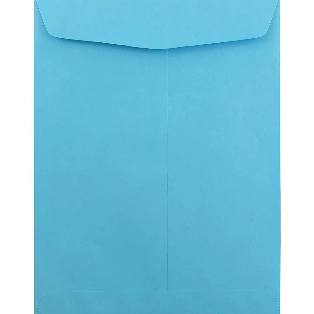 Discount JAM Paper Open End Catalog Envelope, 9" x 12", Blue, 100/Box (80386)