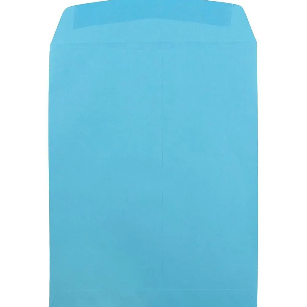 Discount JAM Paper Open End Catalog Envelope, 9" x 12", Blue, 100/Box (80386)