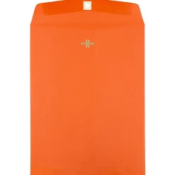 Discount JAM Paper Open End Clasp Catalog Envelope, 9" x 12", Orange, 100/Box (92938)