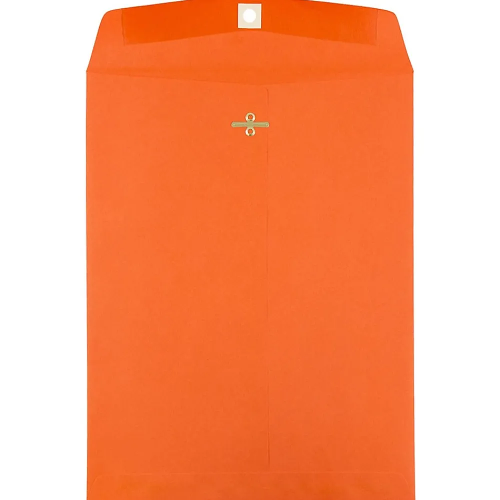 New JAM Paper Open End Clasp #13 Catalog Envelope, 10" x 13", Orange, 100/Box (913745)