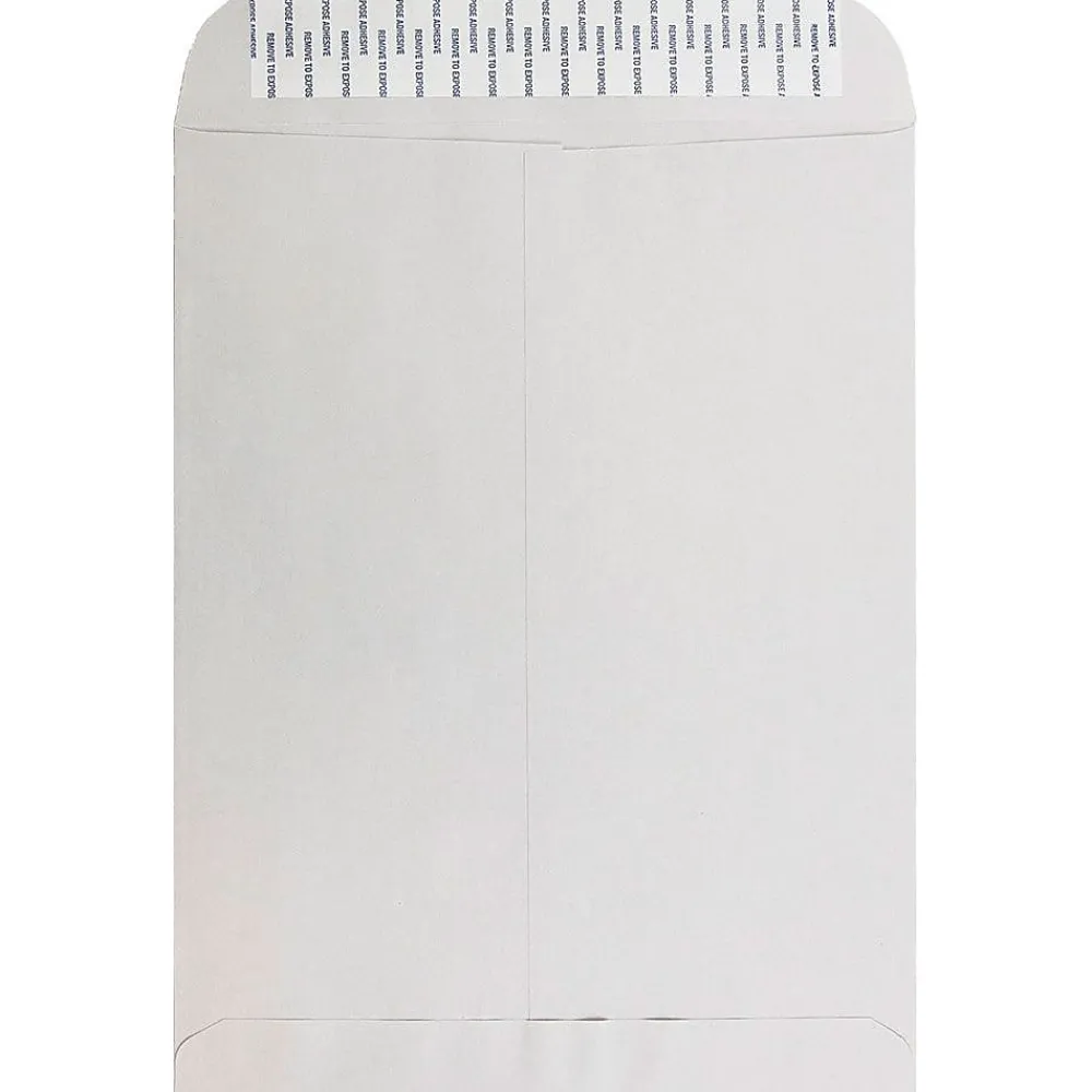 Clearance JAM Paper Peel & Seal Open End #13 Catalog Envelope, 10" x 13", Grey, 1000/Carton (12931116B)