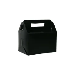JAM Paper ® Plastic Lunchbox, 4 3/4 x 7 3/4 x 4 3/4, Black, 24/Pack (339563B)