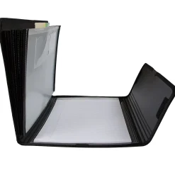 Plastic Padfolio with Snap Closure, Black (401038610)<JAM Paper Sale