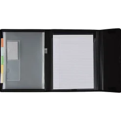Plastic Padfolio with Snap Closure, Black (401038610)<JAM Paper Sale