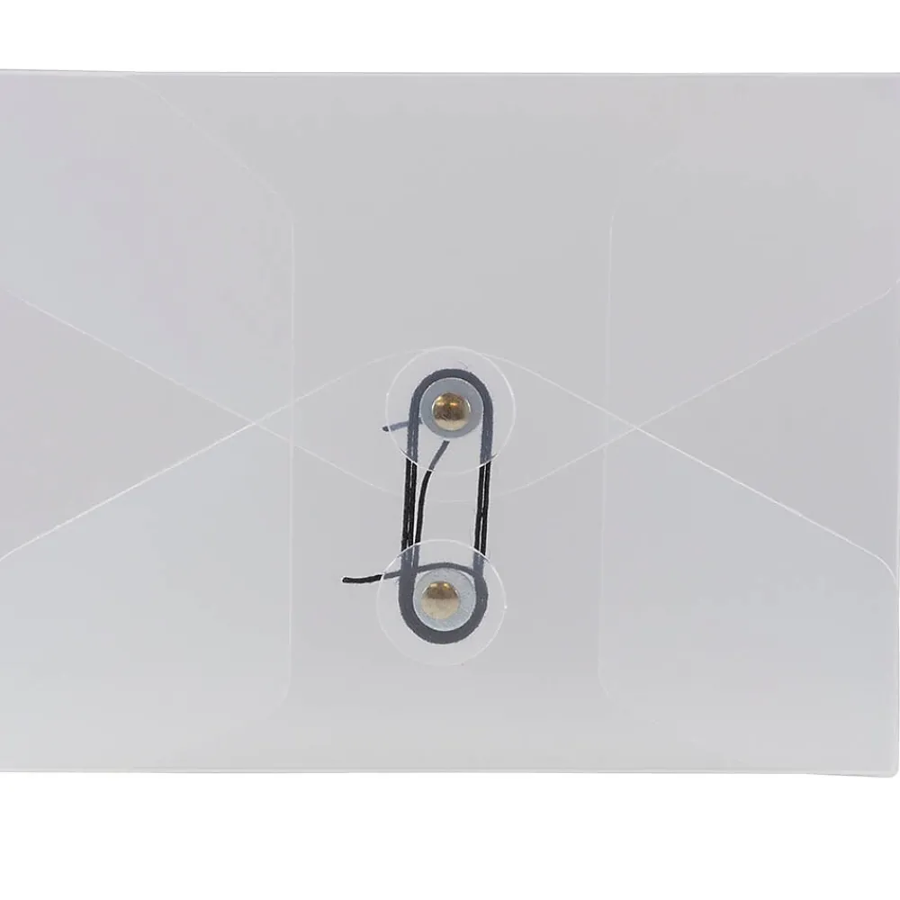 Plastic Portfolio Case with Drawstring Closure, Clear Frost (354609)<JAM Paper Sale