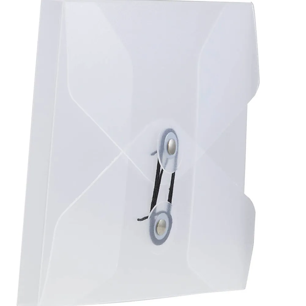 Plastic Portfolio Case with Drawstring Closure, Clear Frost (354609)<JAM Paper Sale