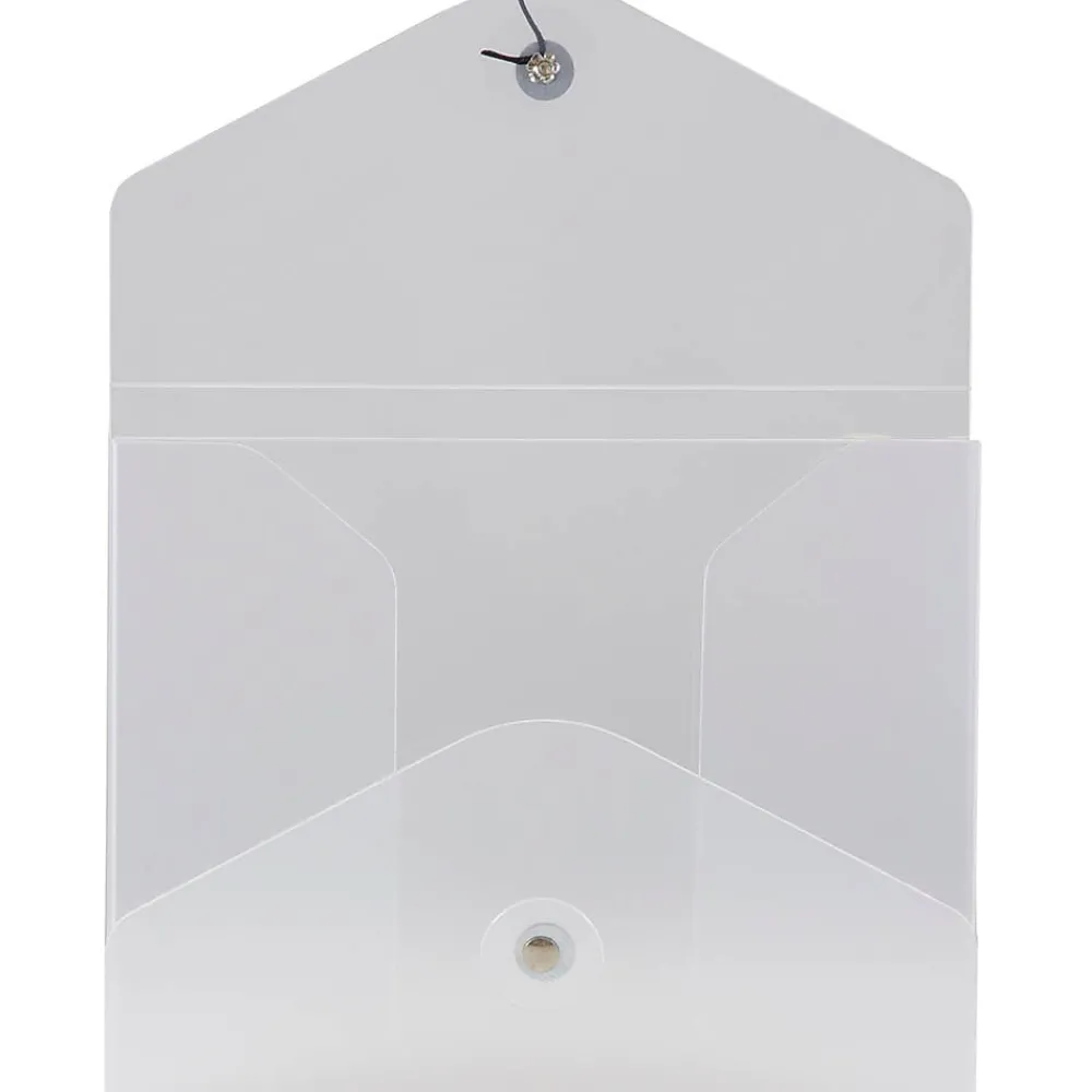 Plastic Portfolio Case with Drawstring Closure, Clear Frost (354609)<JAM Paper Sale