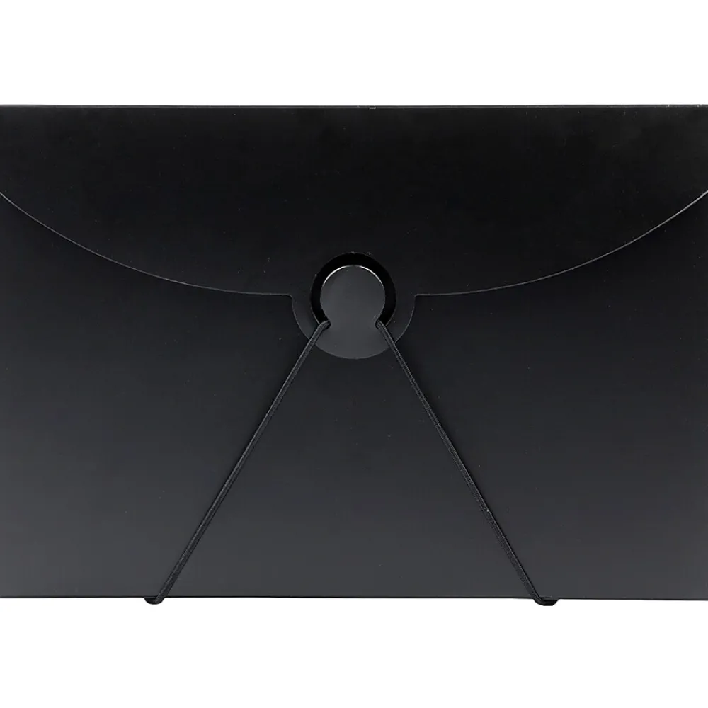 Plastic Portfolio Case with Hook & Loop Closure, Black (355612)<JAM Paper Hot